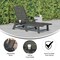 Flash Furniture Gray Adjustable Chaise Lounger with Cupholder LE-HMP-2017-414-GY-GG - alternate 9
